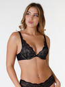 Wonderbra Fekete női csipkés push-up melltartó Wonderbra GLAMOUR TRIANGLE PUSH-UP BRA GLAMOUR TRIANGLE PUSH-UP BRA