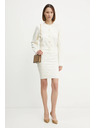 Guess Jeans Guess jeans fehér 4G logós gyapjú keverék mini szoknya - női
