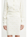 Guess Jeans Guess jeans fehér 4G logós gyapjú keverék mini szoknya - női