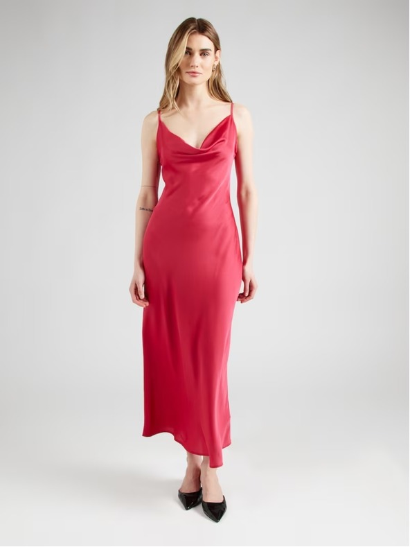 Guess Jeans Guess jeans piros szatén ruha - női