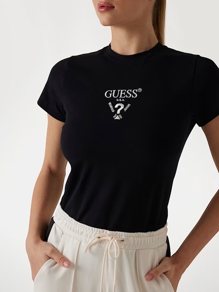Guess Jeans Fekete Guess farmernadrág női póló első logóval