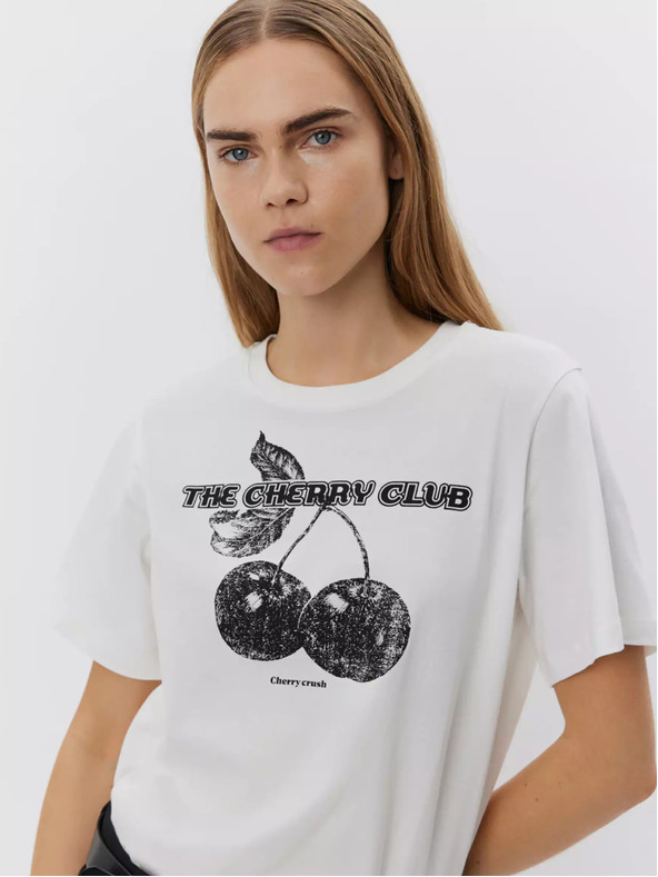 Sofie Schnoor Fehér női póló Sofie Schnoor