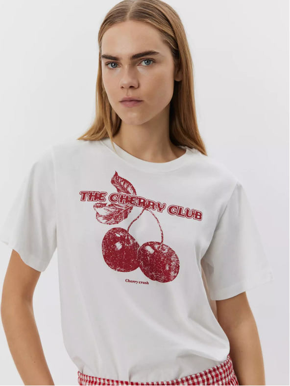 Sofie Schnoor Fehér női póló Sofie Schnoor