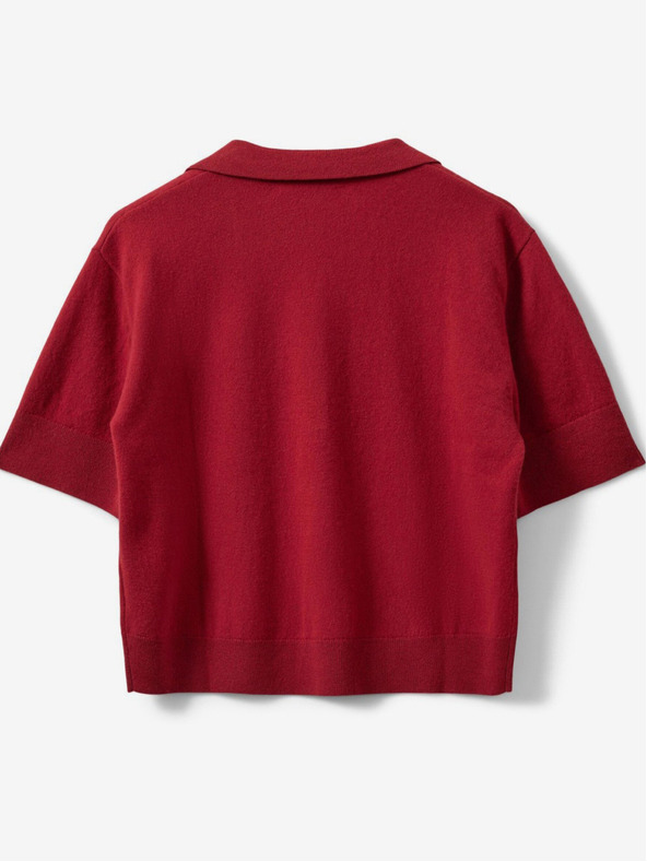 Sofie Schnoor Piros női gyapjú pulóveres ing Sofie Schnoor