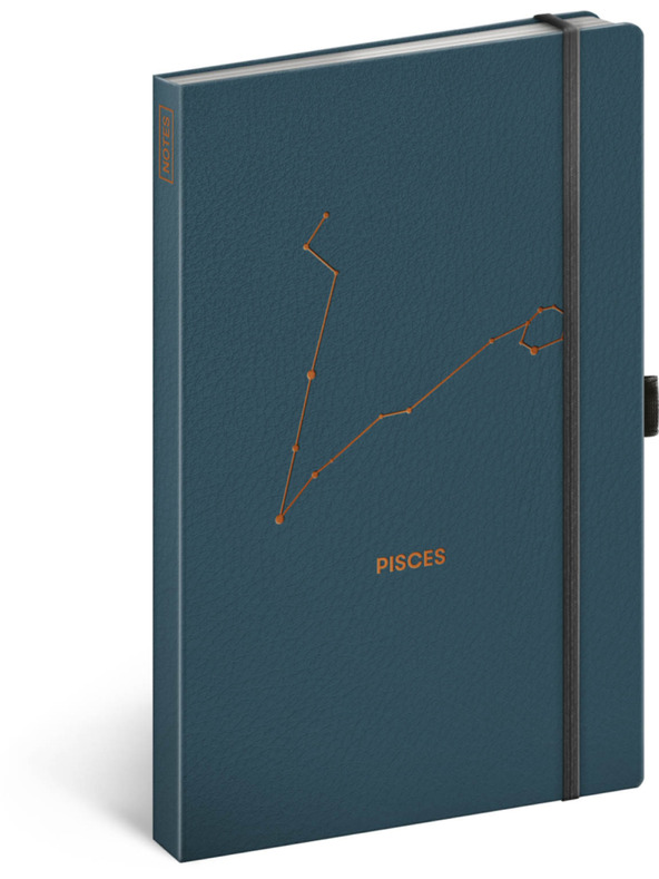 NOTIQUE NOTIQUE Notes Halak állatövi jegyzet, bélelt, 13 x 21 cm