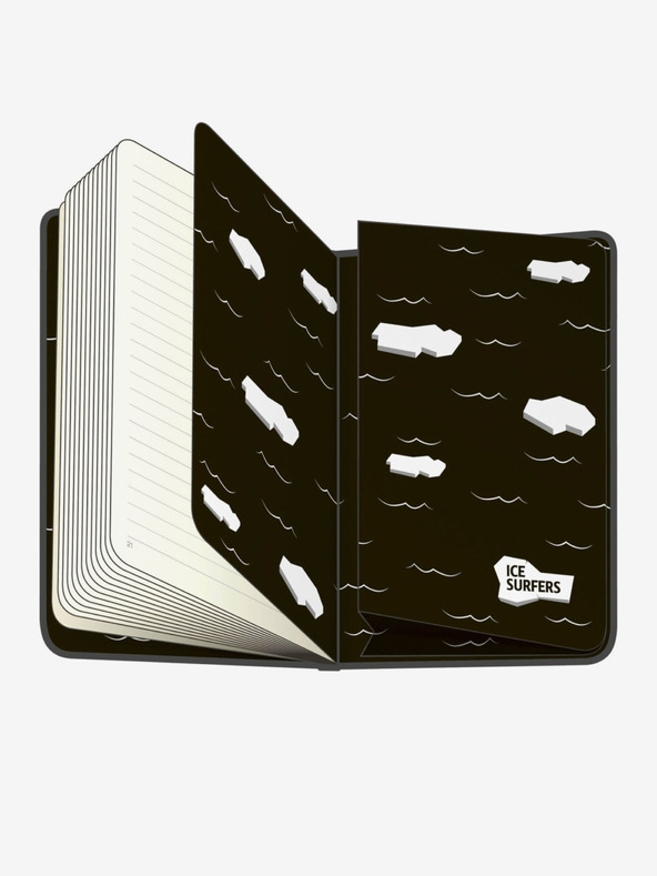 NOTIQUE NOTIQUE Notes Jégszörfösök, bélelt, 13 x 21 cm