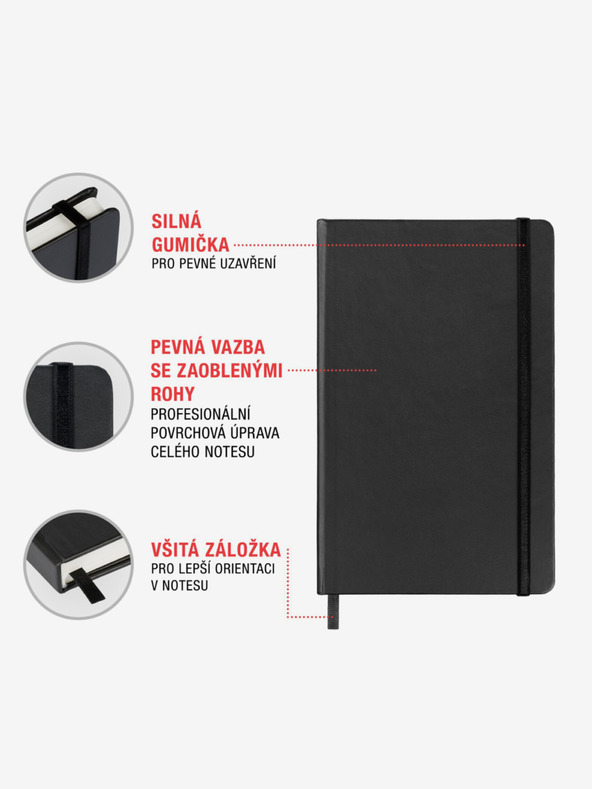 NOTIQUE NOTIQUE Notes Superman - Logó, bélelt, 11 x 16 cm