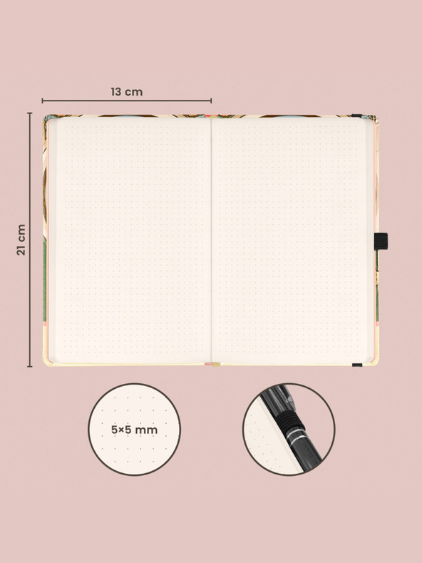 NOTIQUE NOTIQUE Jegyzetfüzet Alfons Mucha - Petrichor, pöttyös, 13 x 21 cm