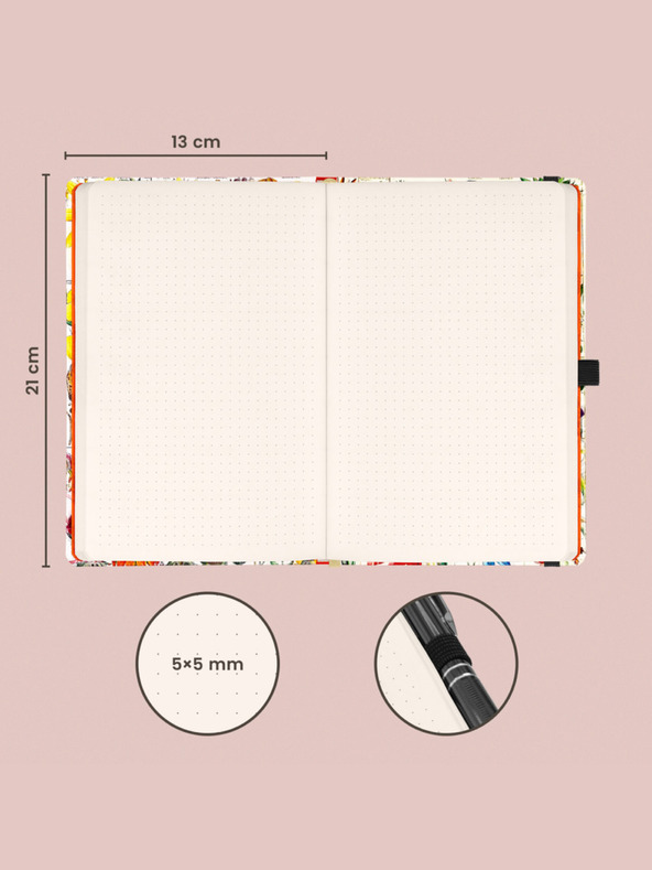 NOTIQUE NOTIQUE Jegyzetek Kateřina Winterová herbáriuma, pontozott, 13 x 21 cm