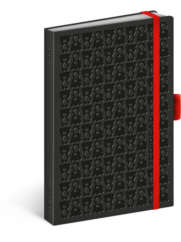 NOTIQUE NOTIQUE Jegyzetfüzet Teribear, fekete, bélelt, 9 x 13 cm