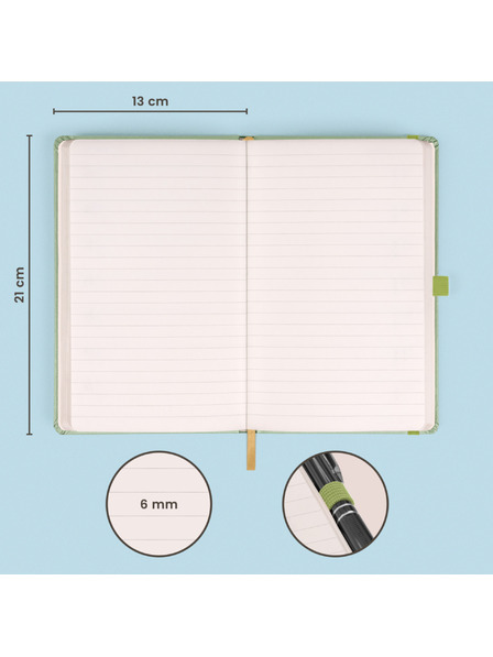 NOTIQUE NOTIQUE Notes Zöld, bélelt, 13 x 21 cm