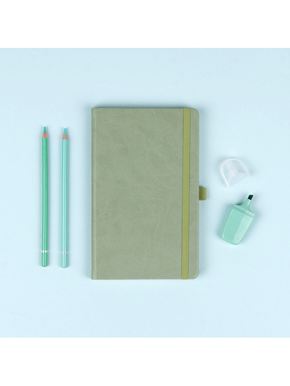 NOTIQUE NOTIQUE Notes Zöld, bélelt, 13 x 21 cm