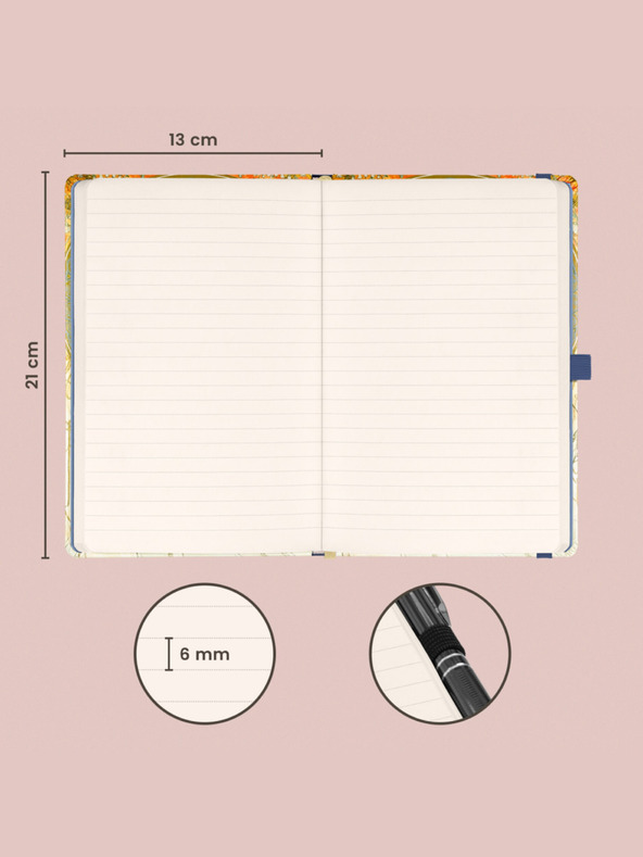 NOTIQUE NOTIQUE Notes Alfons Mucha - Zene, bélelt, 13 x 21 cm