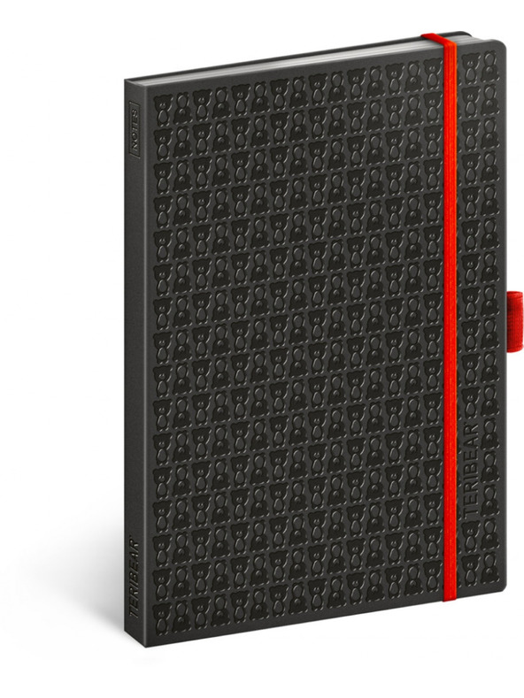 NOTIQUE NOTIQUE Notes Teribear, fekete, bélelt, 15 x 21 cm, A5 BAAGL