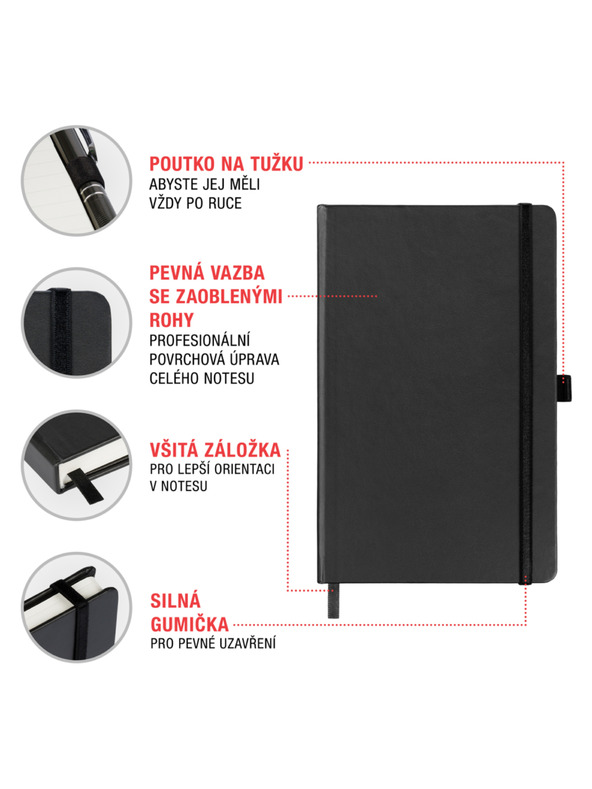 NOTIQUE NOTIQUE Notes Zöld Lámpás, bélelt, 13 x 21 cm