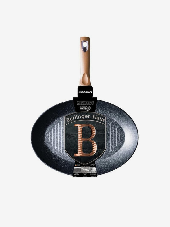 Berlingerhaus Hal- és steak serpenyő márvány felülettel 35 cm Rosegold Metallic Line BERLINGERHAUS