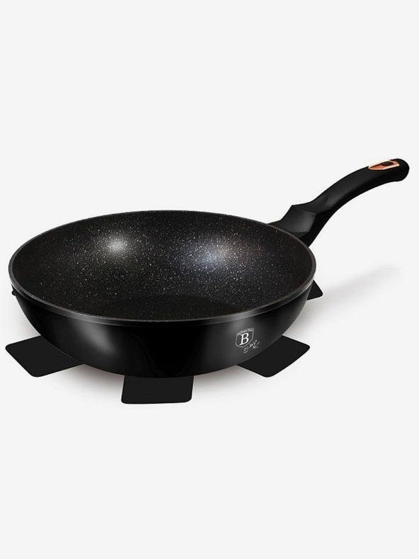 Berlingerhaus Wok serpenyő márvány felülettel BERLINGERHAUS Black Rose Collection (28 cm)