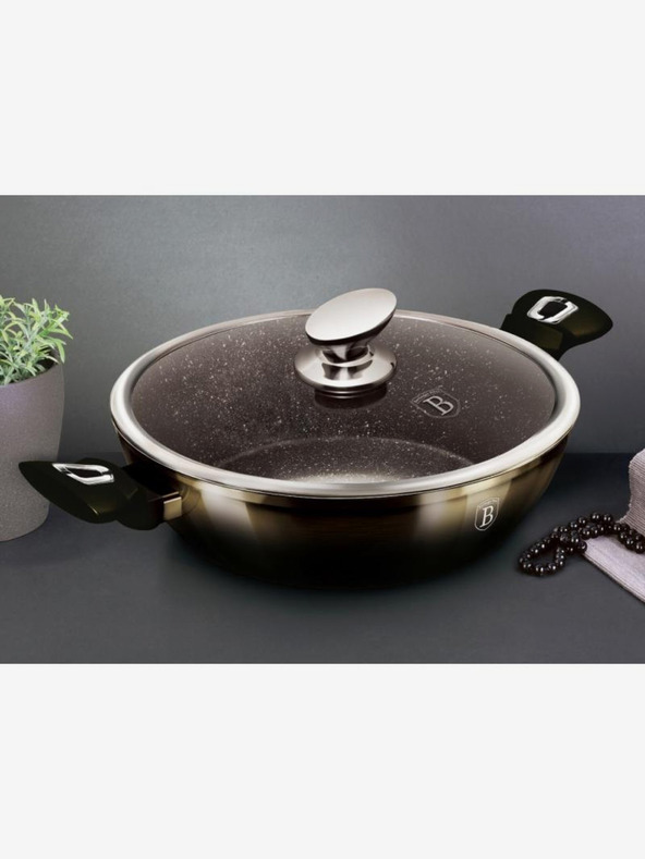 Berlingerhaus Mély serpenyő fedővel 28 cm Shiny Black Collection BERLINGERHAUS