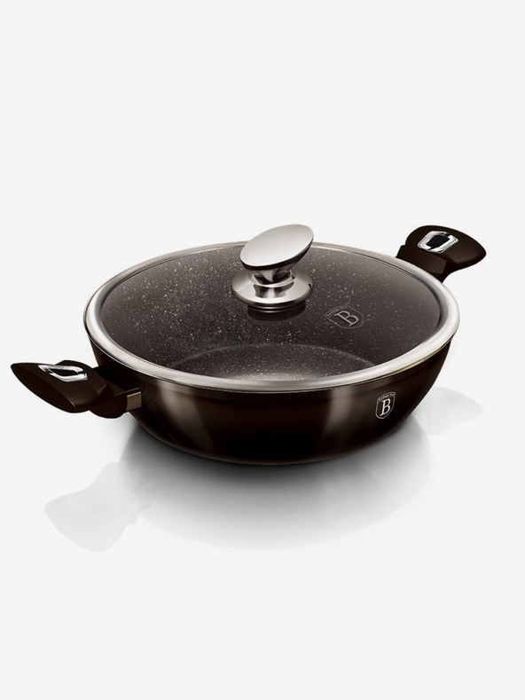 Berlingerhaus Mély serpenyő fedővel 28 cm Shiny Black Collection BERLINGERHAUS