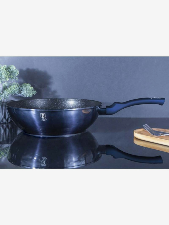Berlingerhaus Wok serpenyő márvány felülettel 30 cm BERLINGERHAUS Metallic Line Aquamarine Edition