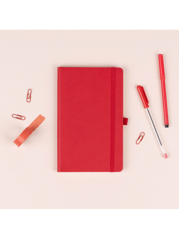 NOTIQUE NOTIQUE Notes Piros, bélelt, 13 x 21 cm