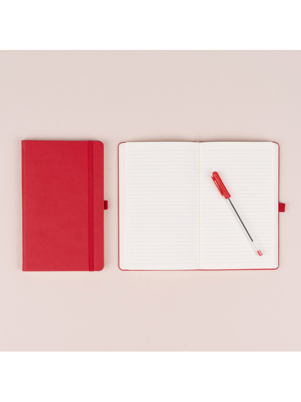 NOTIQUE NOTIQUE Notes Piros, bélelt, 13 x 21 cm