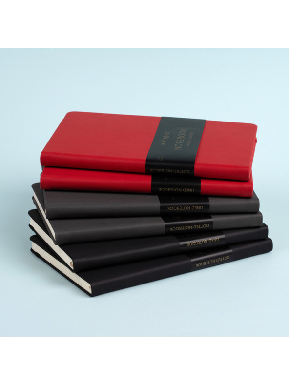 NOTIQUE NOTIQUE Notes Piros, bélelt, 13 x 21 cm