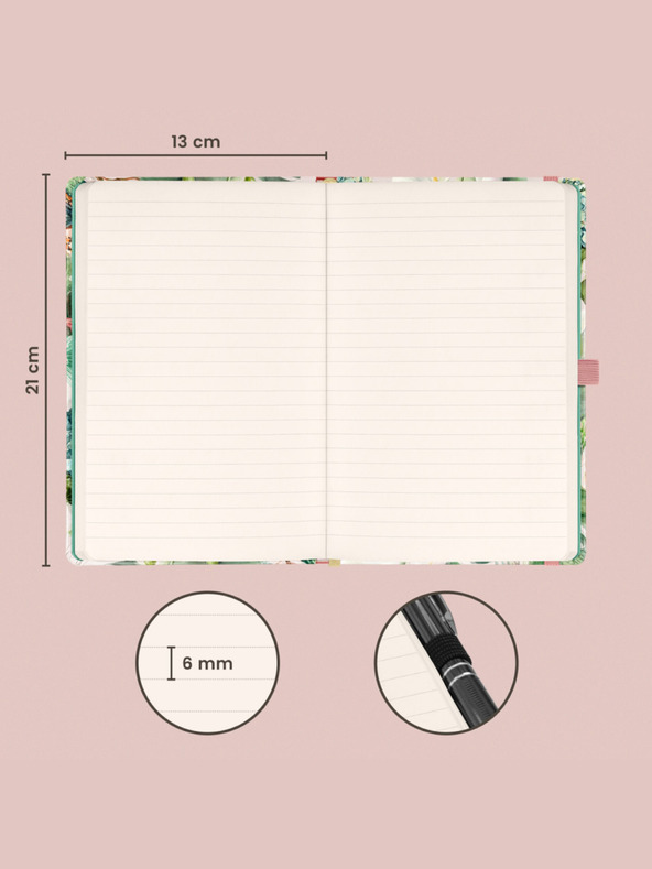 NOTIQUE NOTIQUE Notes Liliom, bélelt, 13 x 21 cm