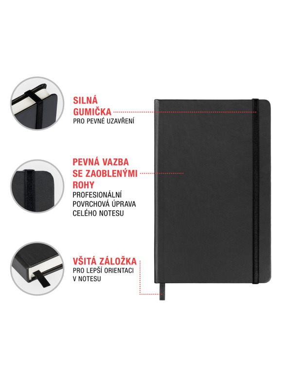 NOTIQUE NOTIQUE Notes Dominik Miklušák, bélelt, 11 x 16 cm