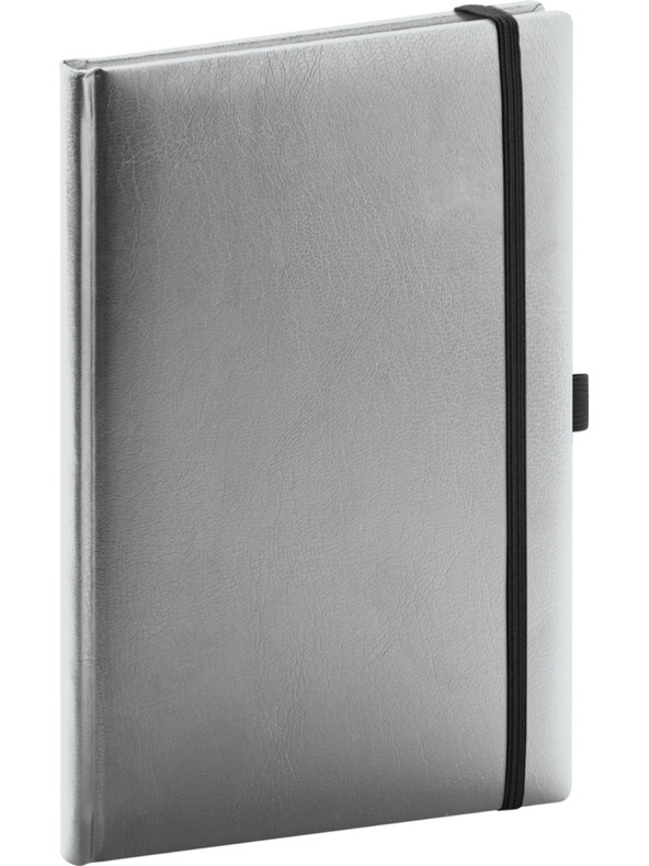 NOTIQUE NOTIQUE Notes Balacron, ezüst, bélelt, 15 x 21 cm