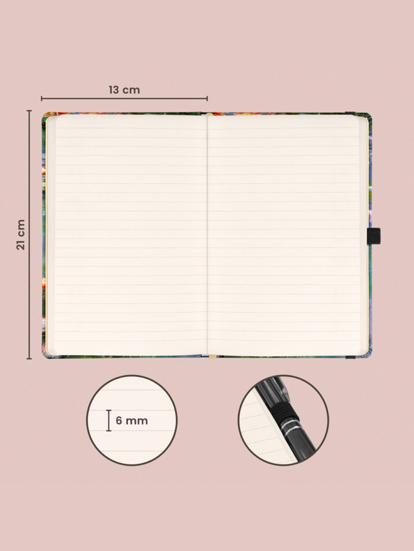 NOTIQUE NOTIQUE Notes Claude Monet, bélelt, 13 x 21 cm