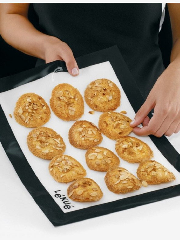 Lékué Lékué fekete-fehér szilikon konyhai sütőszőnyeg