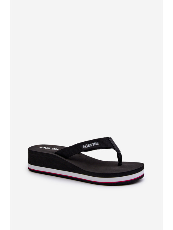 BIG STAR SHOES Női ék szandál Big Star Black Méret: