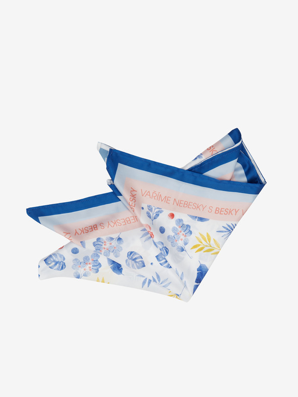 ZOOT.collab Kék és rózsaszín női virágos sál a BESKY by ZOOT kollekcióból