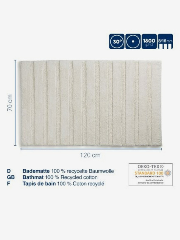 Kela Megan fürdőszobai szőnyeg 100% pamut mohazöld 120,0x70,0x1,6cm KELA