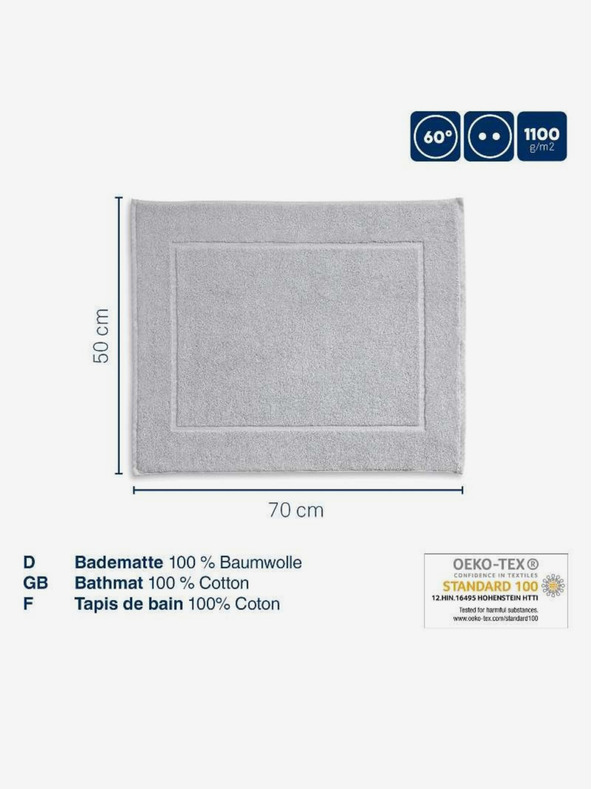 Kela Ladessa fürdőszobai szőnyeg 70x50 cm pamut terra KELA