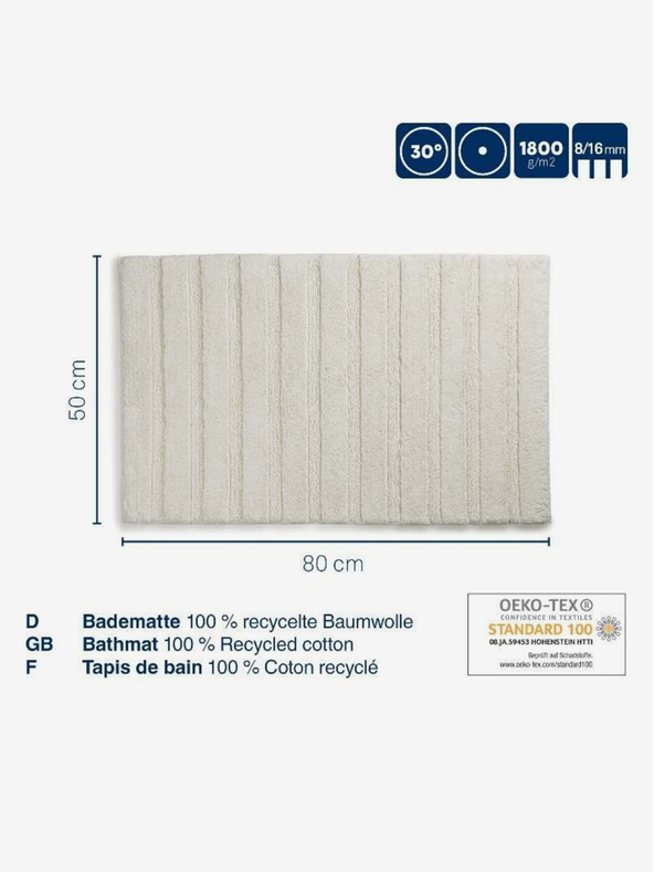 Kela Megan fürdőszobai szőnyeg 80x50 cm pamut terra KELA