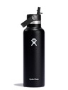 Hydro Flask Hydro Flask rozsdamentes acél termikus palack Standard szájú szívószálas kupak 21 oz (621 ml) Fekete