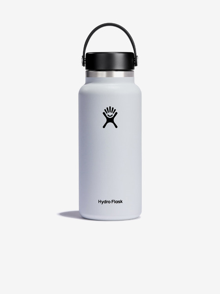 Hydro Flask Fehér rozsdamentes termosz Hydro Flask Wide Mouth Flex Cap (946 ml)