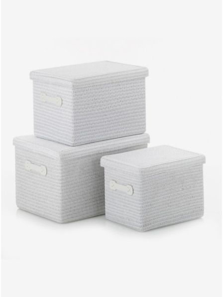 Kela RIMOSSA 3 db-os kosárszett fehér KELA