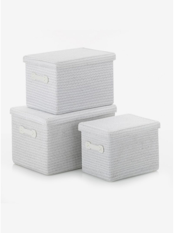 Kela RIMOSSA 3 db-os kosárszett fehér KELA