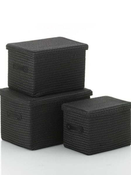 Kela RIMOSSA 3 db-os kosárszett fekete KELA