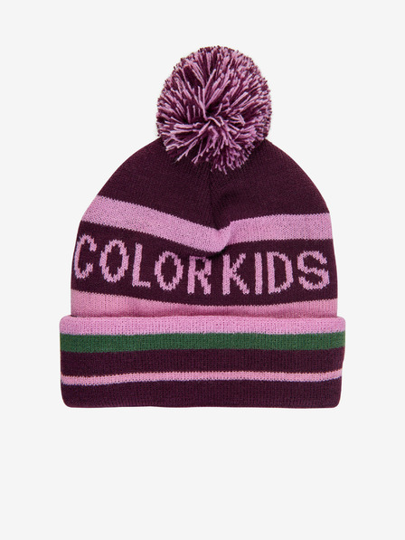 Color Kids Rózsaszín és lila lányok téli sapkája pomponnal Színes Gyerekek