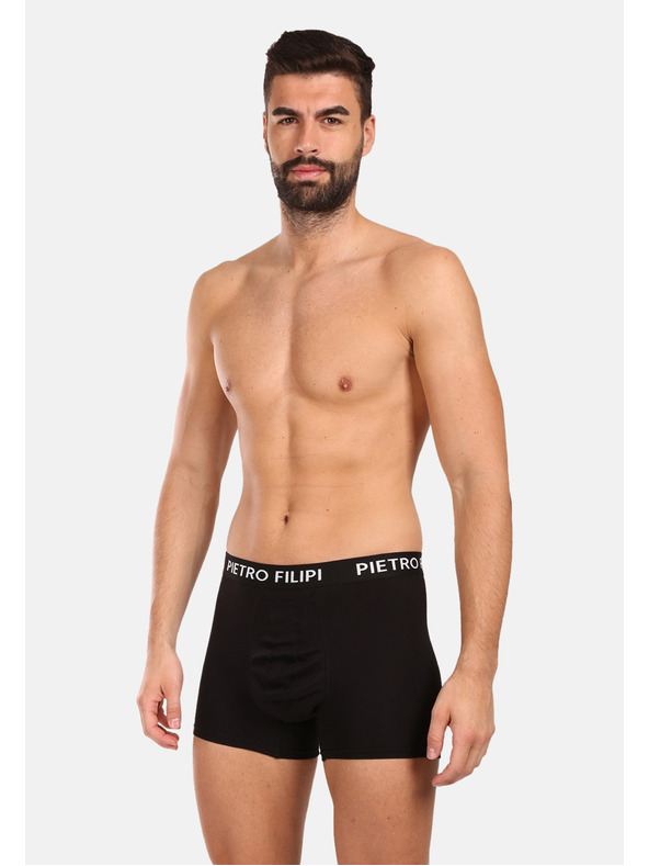 Pietro Filipi Két darabos készlet - férfi boxeralsó Pietro Filipi golyóstartó fekete színben