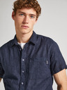 Pepe Jeans Sötétkék férfi rövid ujjú lenvászon ing Pepe Jeans