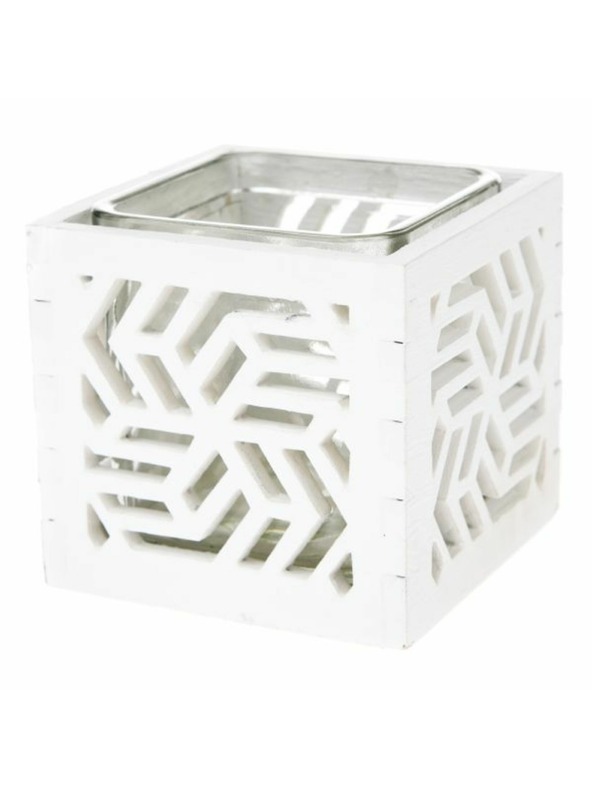 Casa de Engel Fa gyertyatartó üveggel - fehér, 0/40