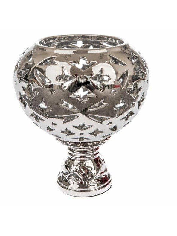 Casa de Engel Porcelán gyertyatartó - ezüstözött, 0/6