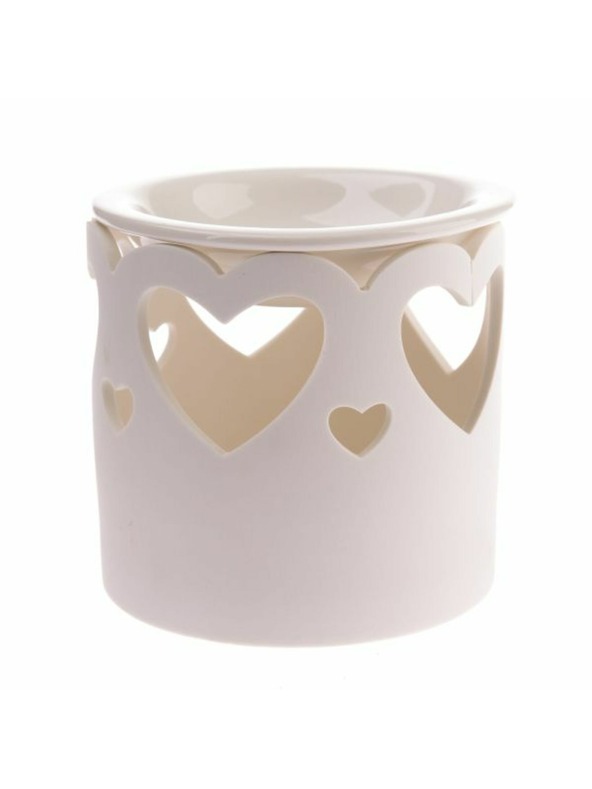 Casa de Engel Fehér porcelán aromalámpa szívecskékkel, 1/36