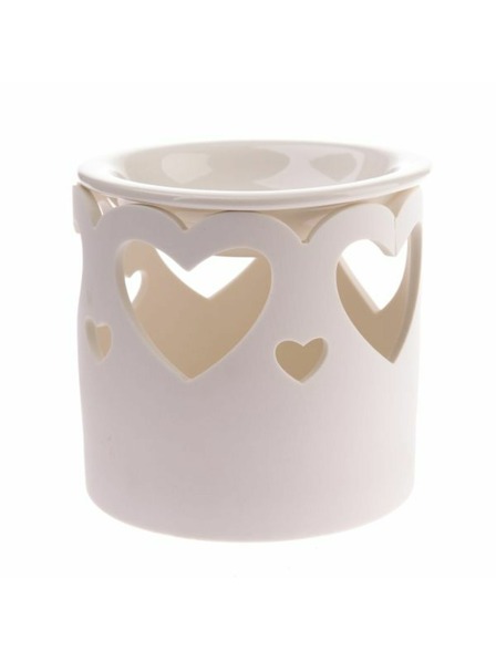 Casa de Engel Fehér porcelán aromalámpa szívecskékkel, 1/36