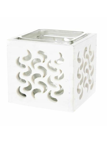 Casa de Engel Fa gyertyatartó üveggel - fehér, 0/40